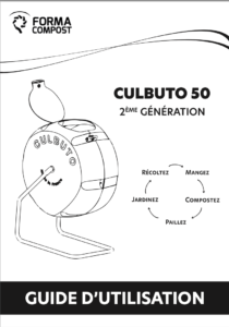 Composteur compact et rotatif pour déchets alimentaires Culbuto 50L